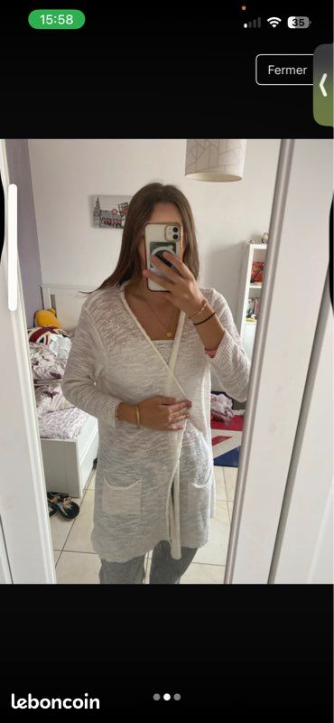 Long Gillet blanc (image 2)