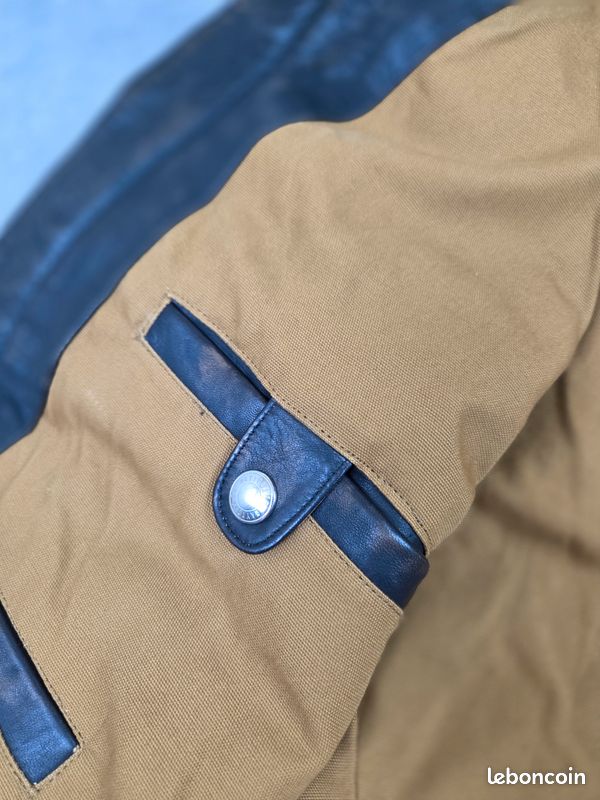 Veste en cuir d'agneau moto taille XL full zip (image 14)