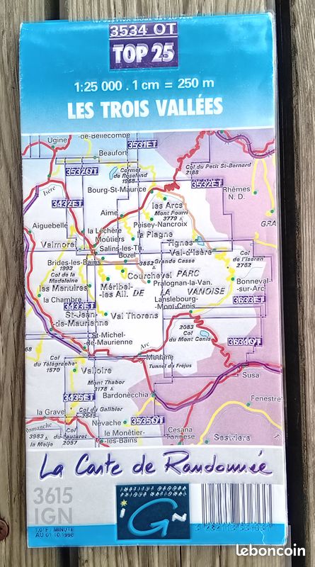 Carte IGN TOP25 3534OT Les 3 vallées Modane Pralognan Parc National de la Vanoise (image 2)