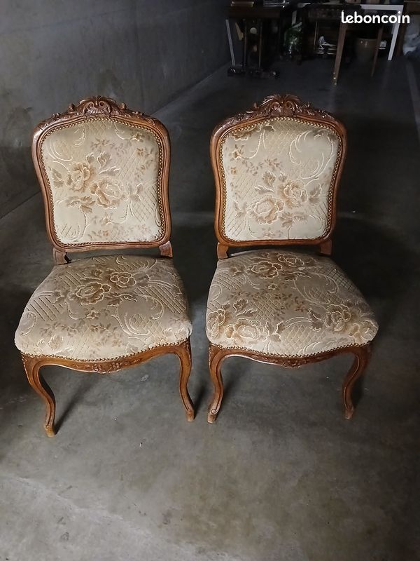 Chaise et fauteuil anciens (image 1)