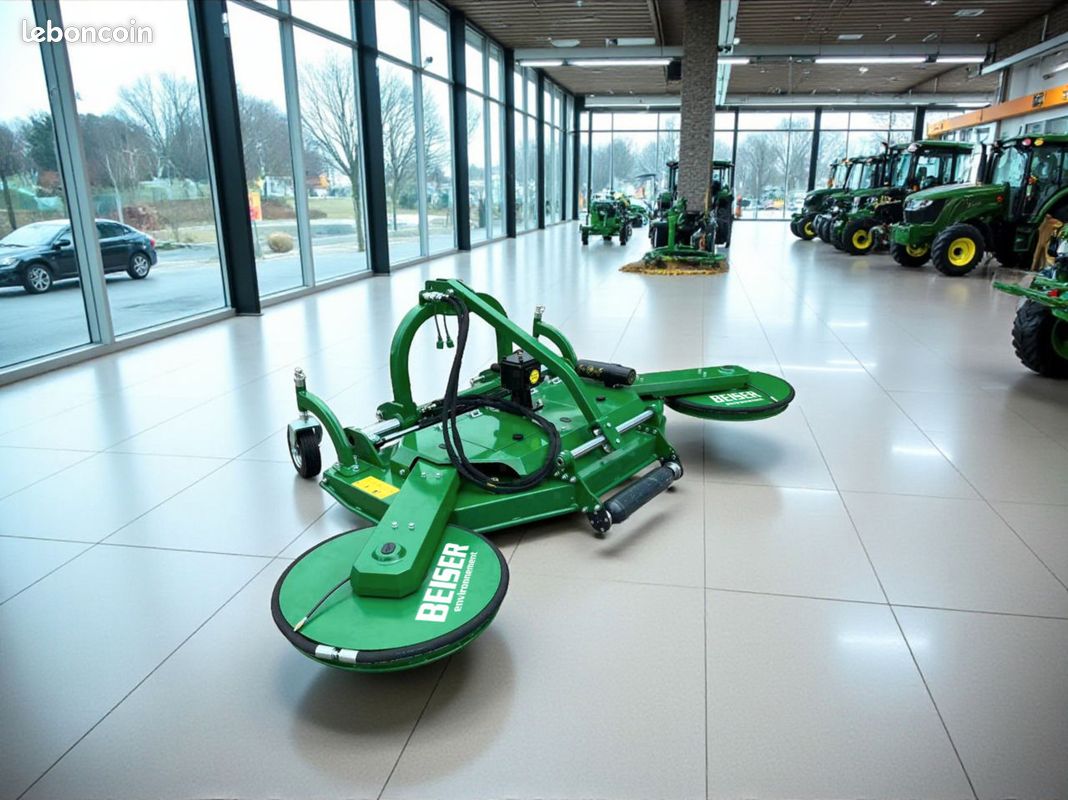 Beiser Machine Beiser Gyrobroyeur à 2 disques sous clôture 1m80 - Matériel agricole