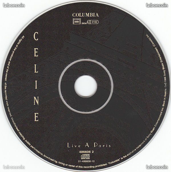 Cd Celine Dion – Live A Paris (etat neuf) (image 3)