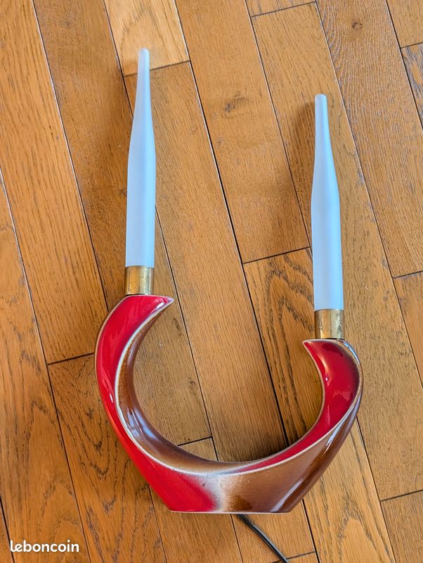 2 Lampes-bougeoirs années 1960 - prises et ampoules LED neuves (image 12)