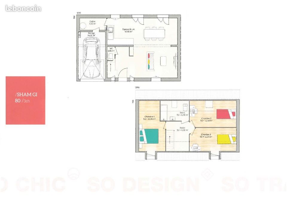 Maison 4 pièces 80 m² · à Lèves · 80 m² · 226 000 €