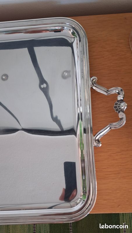 Service à thé/café, sucrier, pot à lait et plateau en argent Cristofle de haute qualité (image 17)
