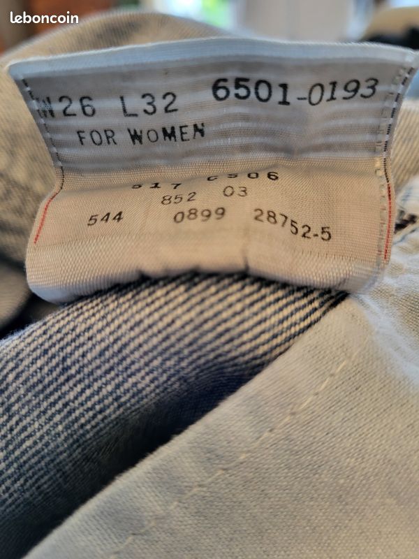 Jean Levi's 501 W26L32 femme bleu (image 7)