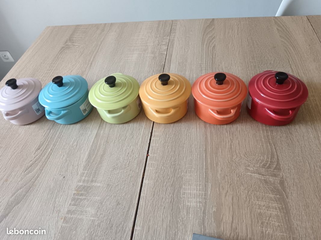 6 mini cocottes Multicolores en céramique n (image 3)