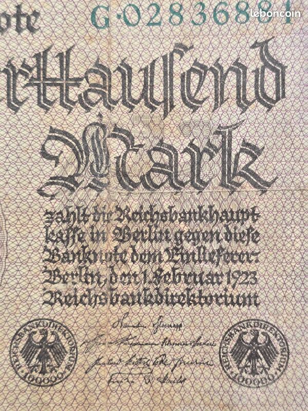 Lot de billets ancien 1000 Mark-100000Mark (image 10)