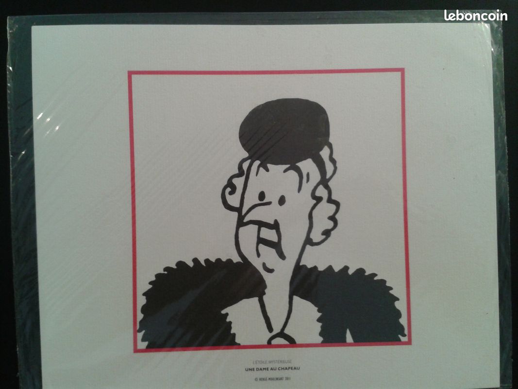 Hergé Moulinsart 2011 " L'ETOILE MYSTERIEUSE "PLANCHE EX-LIBRIS (image 1)