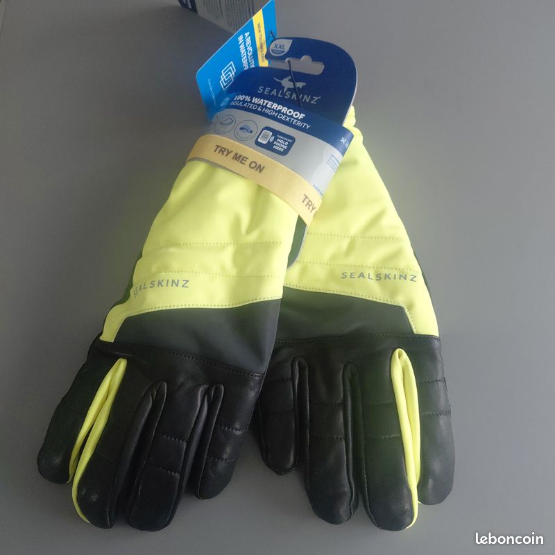 Gants Sealskinz Imperméables Taille L - Noirs, Extrêmement Chauds, Doigt Magnétique