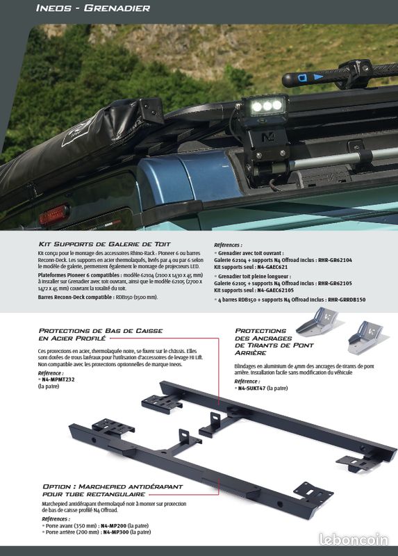 Toutes pieces et accessoires toyota ineos grenadier - max 4x4 (image 4)