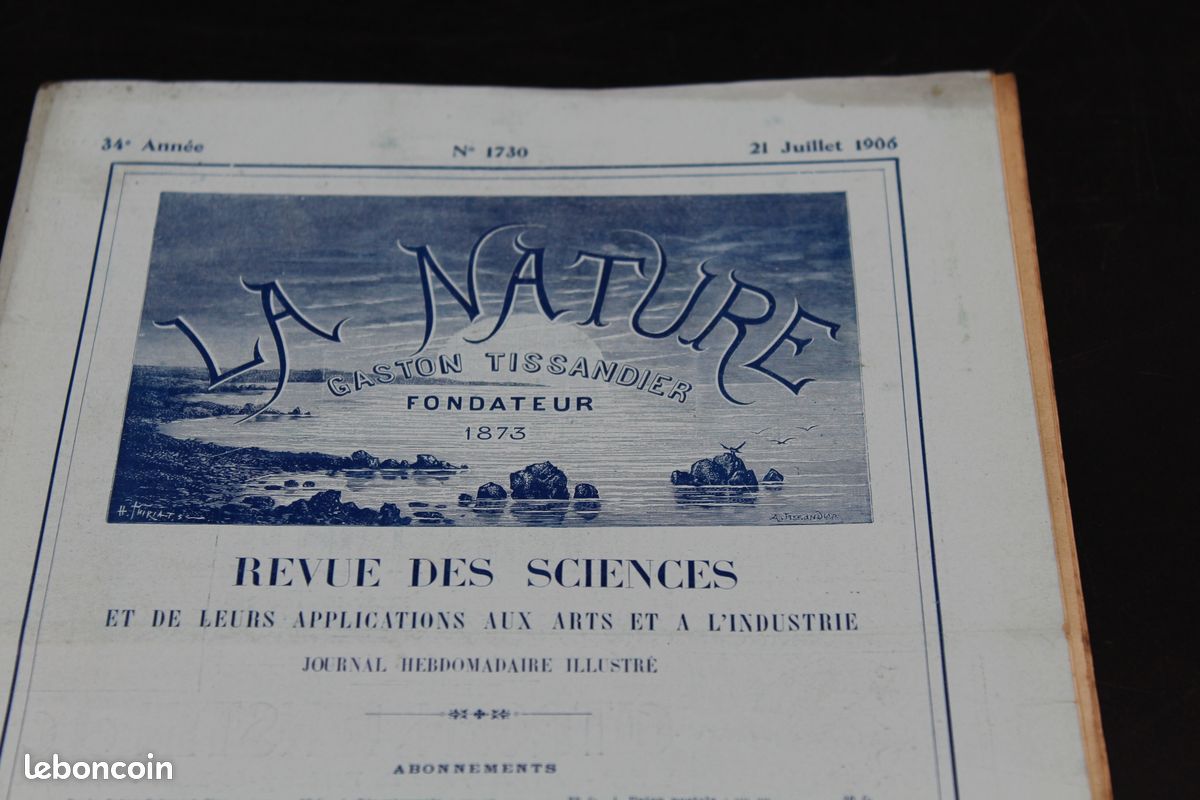 Ancien magazine la nature revue des sciences (image 2)