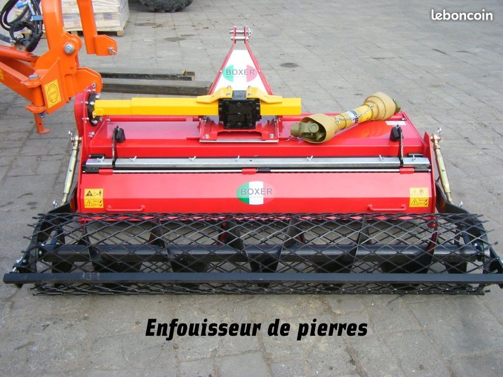 Herse rotative, enfouisseur de pierres pour tracteur (image 2)