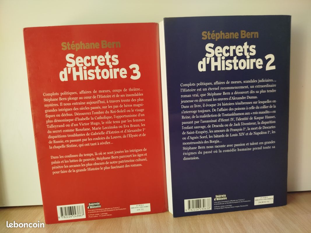 Lot 2 livres Secrets d'histoires 2 et 3 Stéphane Bern (image 3)