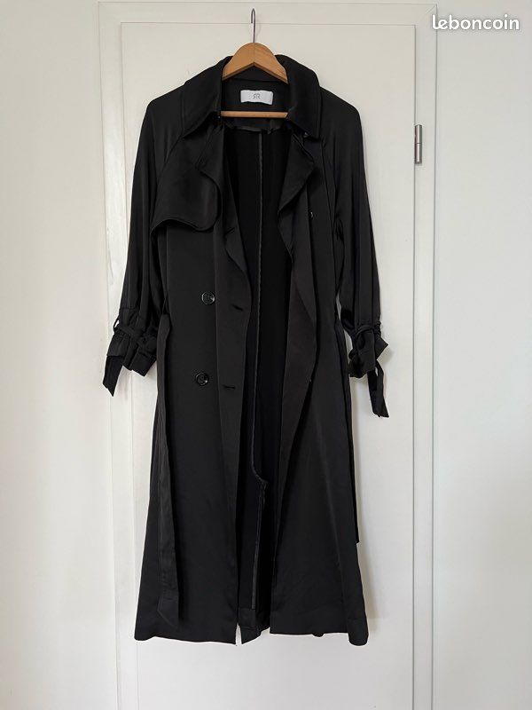 Manteau trench noir léger femme La Redoute taille 44 Vêtements