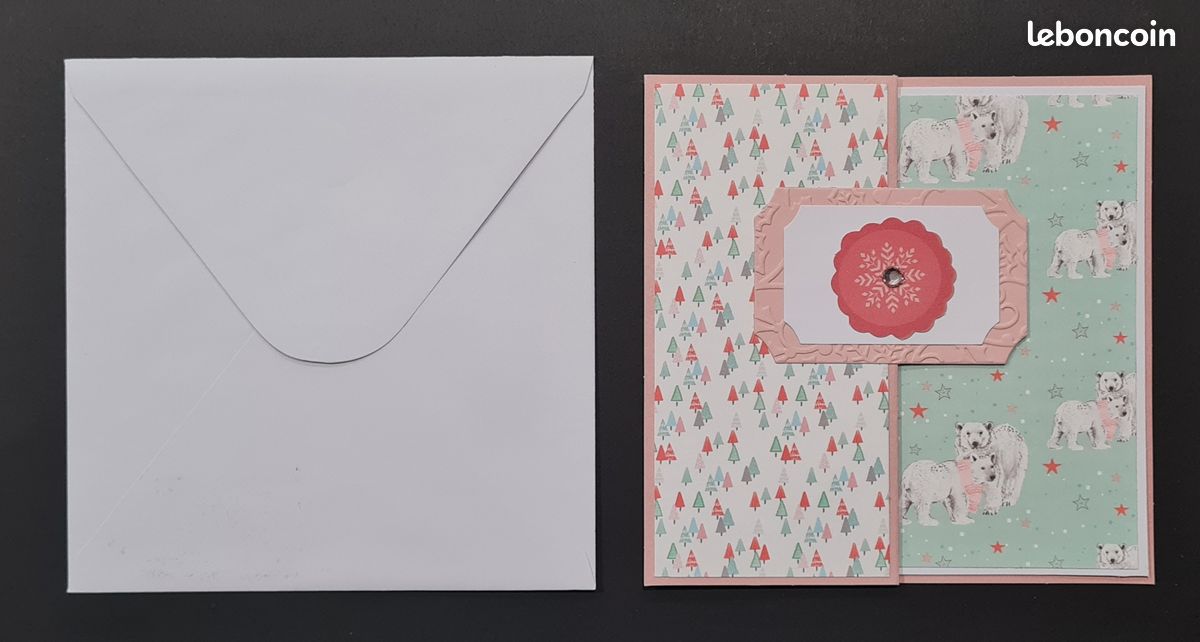 Cartes artisanales modèle unique pour les fêtes 029 (image 4)