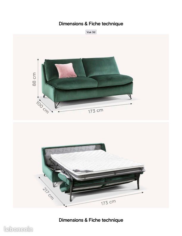 Canapé convertible MILES (140) (image 6)
