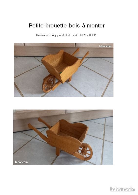 Brouette bois à monter (image 2)