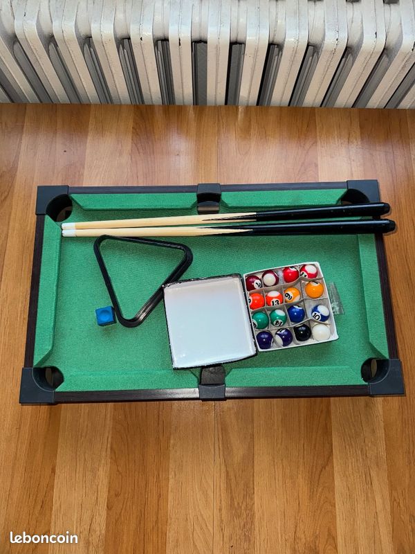 Billard miniature pool table complet avec accessoires - Jeu famille salon (image 3)
