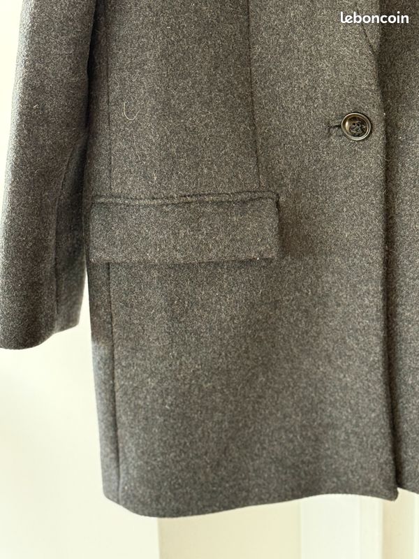 Manteau IRO 3/4 Taille 34 - Gris Chiné Laine Mélangée - Neuf Jamais Porté