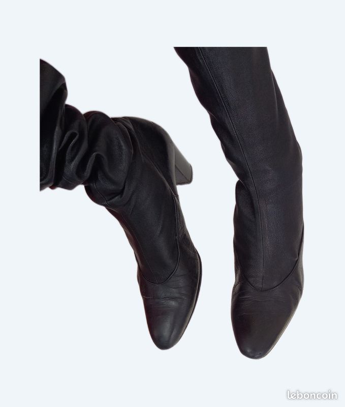 Bottes hautes tout cuir (image 1)