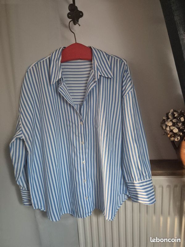 Chemise a rayures bleues femme zara L 40 Vêtements