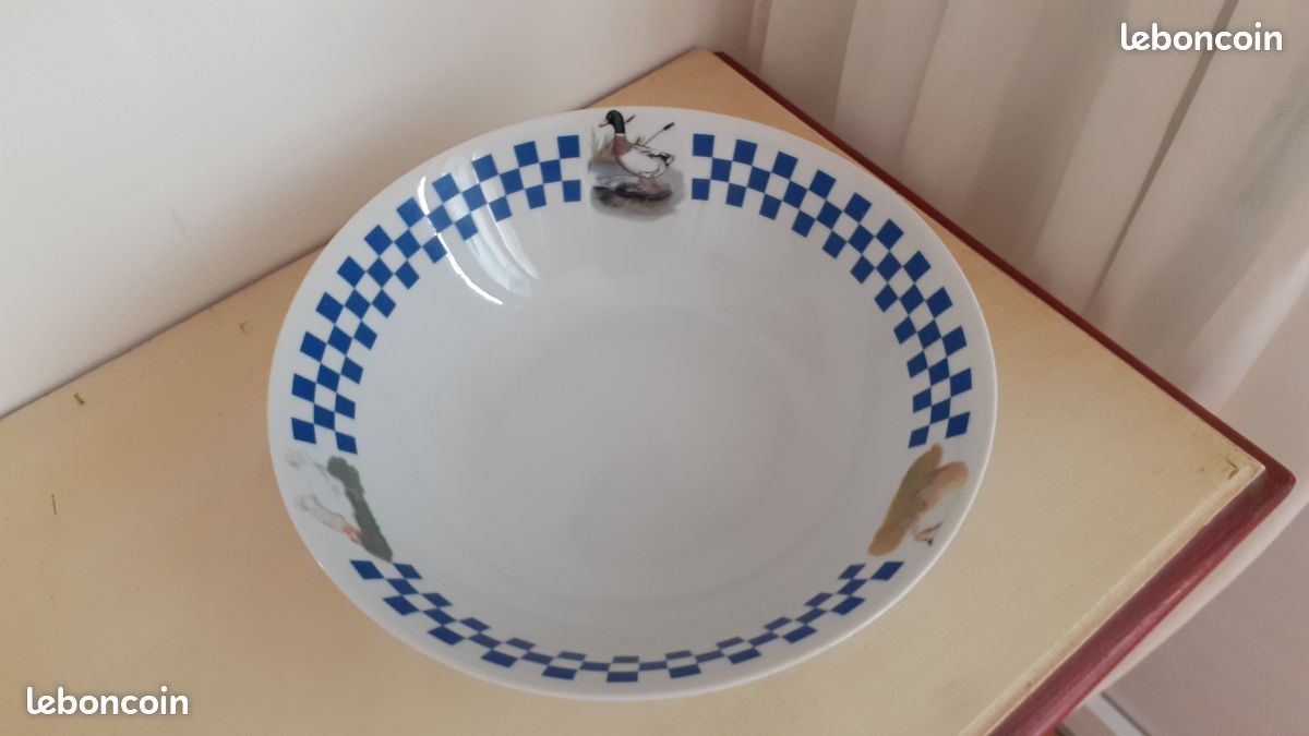 Saladier luxe porcelaine grand feu du lys royal (image 1)