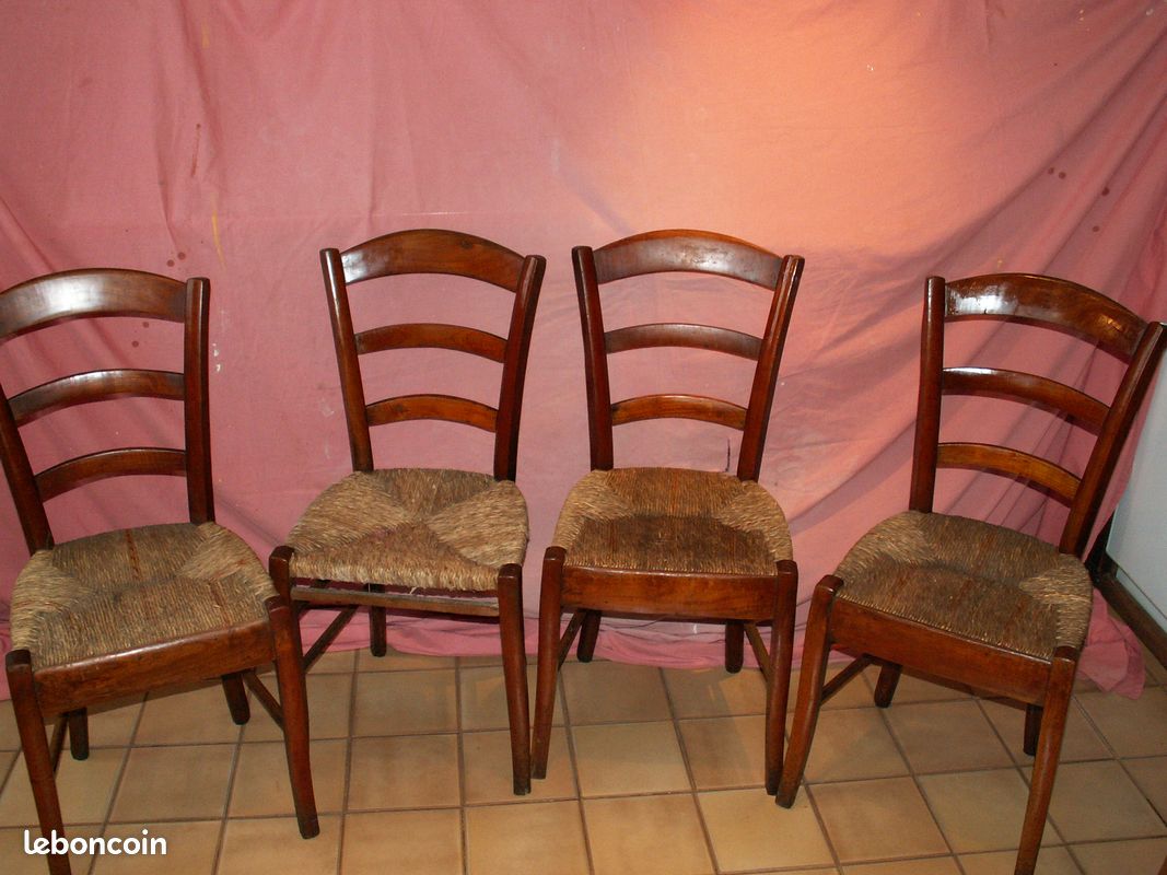 Anciennes chaises en paille à restaurer (image 5)