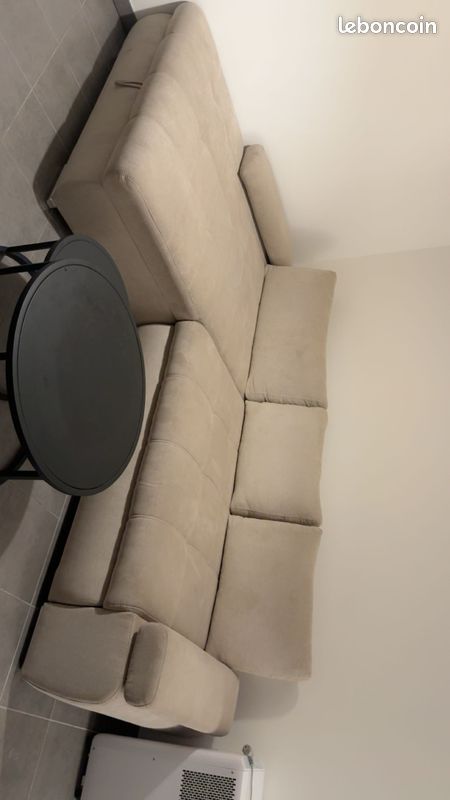 Canapé angle beige (image 2)
