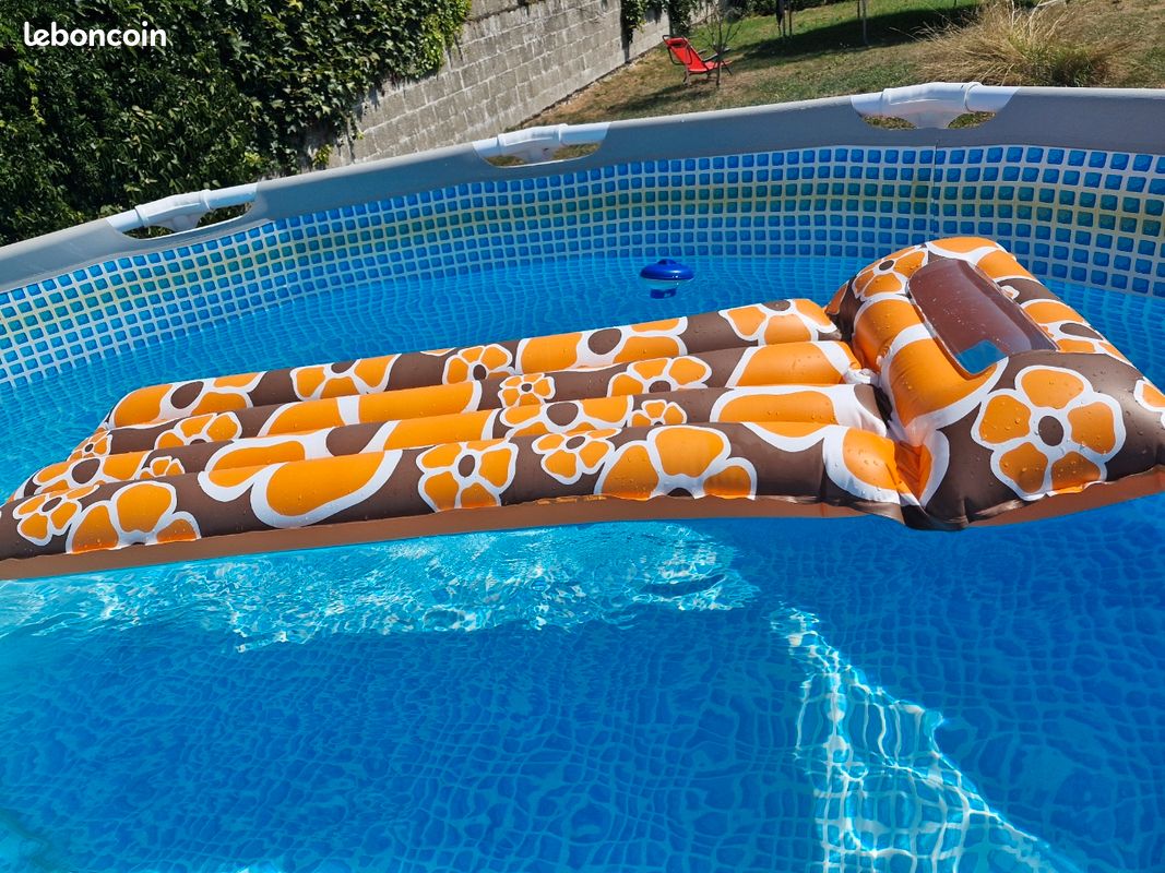 Matelas Gonflable Vintage Sand N Sun – Tube De Piscine Multicolore – Boîte Ouverte