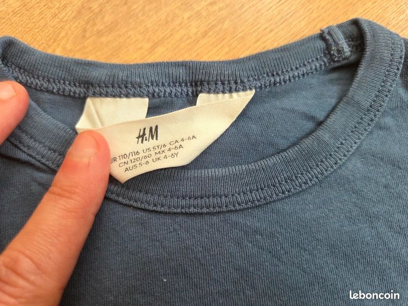 2 t-shirts h&m 4/6A (image 5)