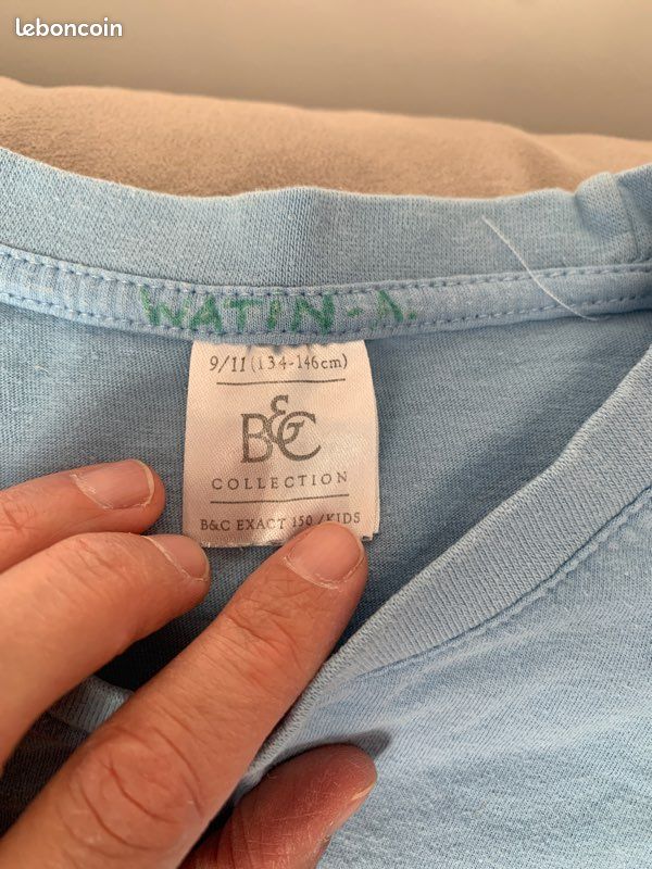 Lot 2 t-shirts bleu ciel carrick 8 10 ans (image 2)