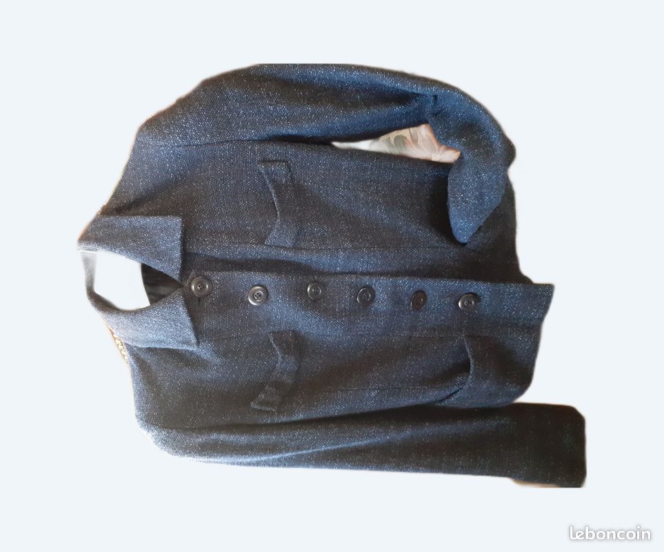 Manteau De Chasse Vintage Harry Hall – Laine Noire – Femme Taille 38
