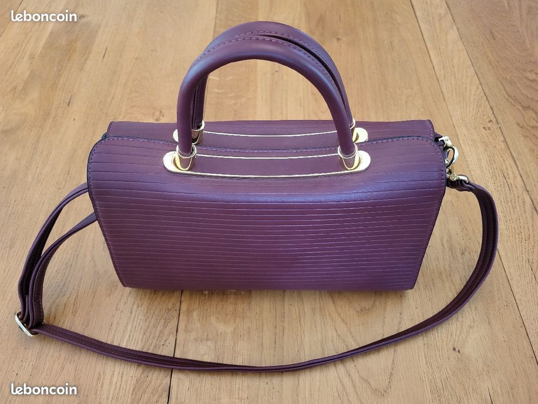 Sac à Main Femme Prune - Hobo Bag Coloré - Format Rangé - Neuf Avec étiquettes