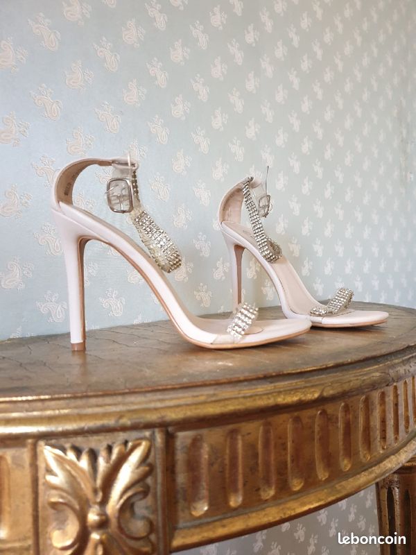 Shoes Boohoo Sandales Talons Lacet Sandale Talon Aiguille Sandales