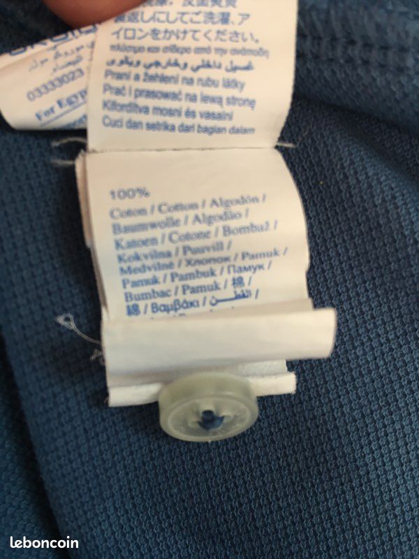 Polo bleu imprimé palmiers 14 ans (image 3)