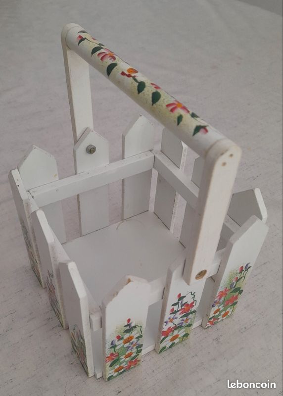 Lot de 6 paniers décoratifs (bois, bambou) (image 1)