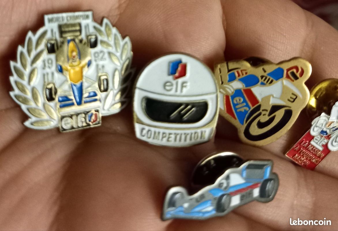 BADGE VINTAGE PINS ELF Optane Sans Plomb épinglette pin signe France EUR 7,90 - FR