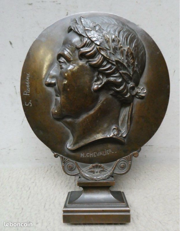 Médaillon Regal Pour Montage De Mouches - Tête Inox Et Socle Bronze, Neuf