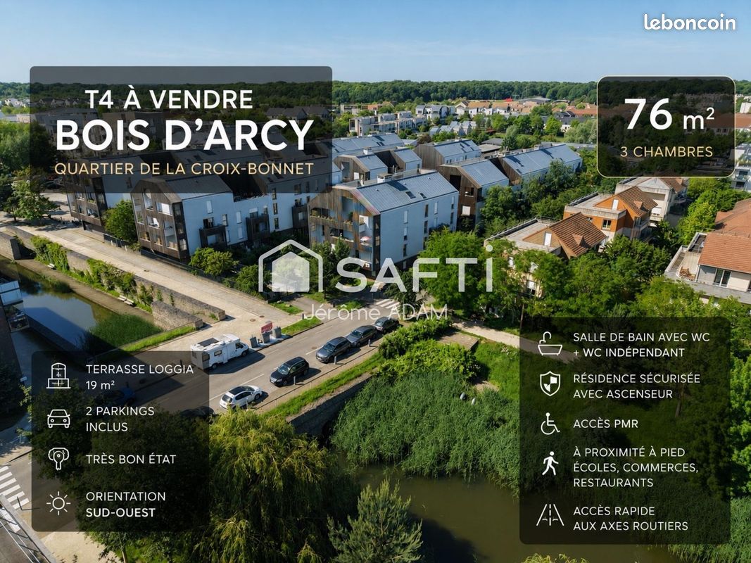 Appartement 4 pièces 76 m² · à Bois-d'Arcy · 76 m² · 309 000 €