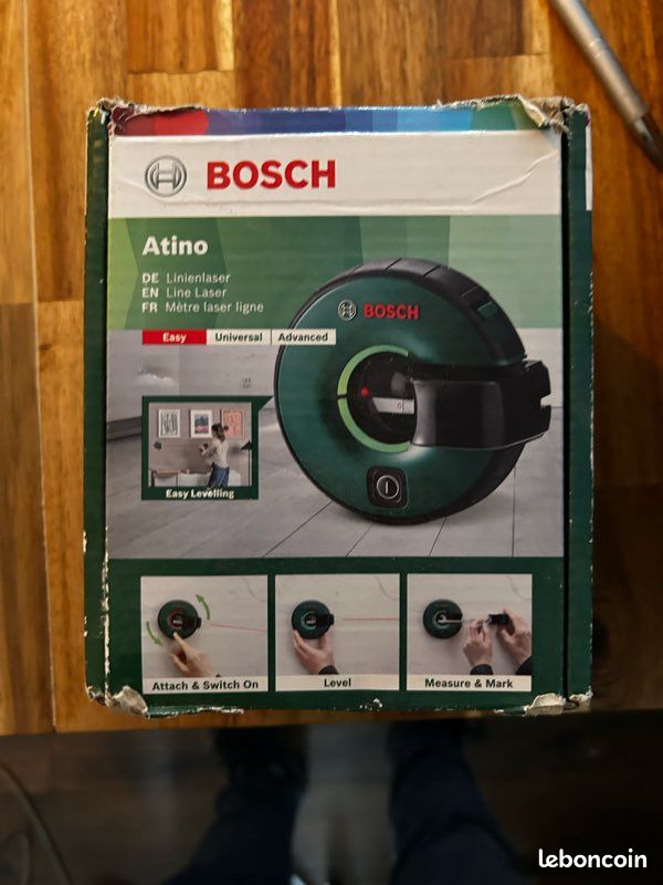 Vends Niveau laser Bosch Atino avec mètre ruban intégré - Pack complet en excellent état (image 2)