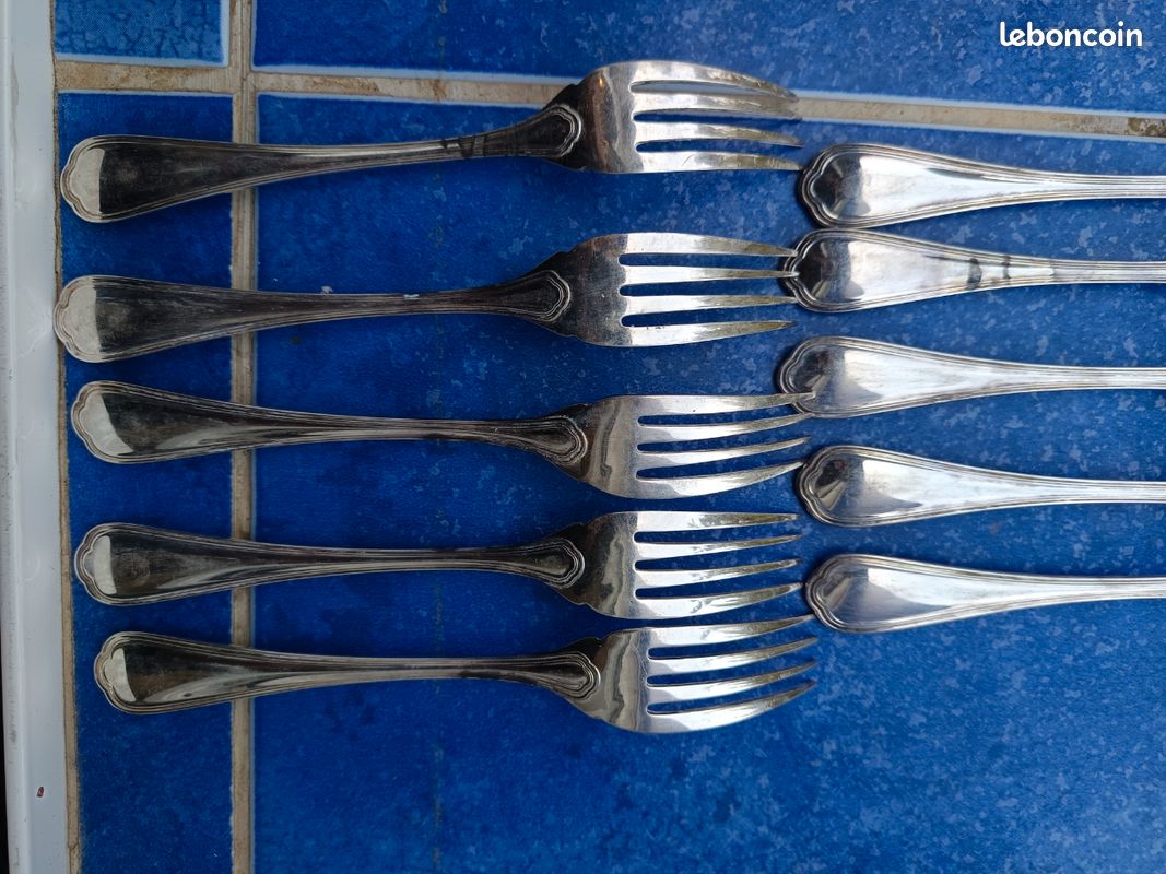 6 Fourchettes de table Christofle – Modèle Spa