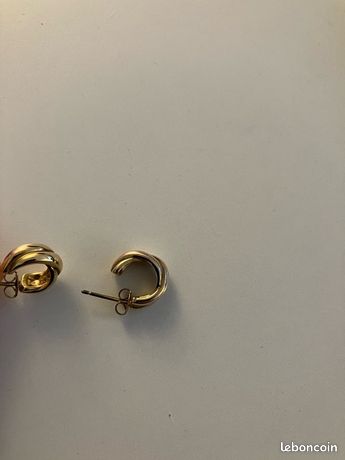 Boucles D'oreilles Agatha Paris - Plaqué Or - Fermoir Clip - Occasion