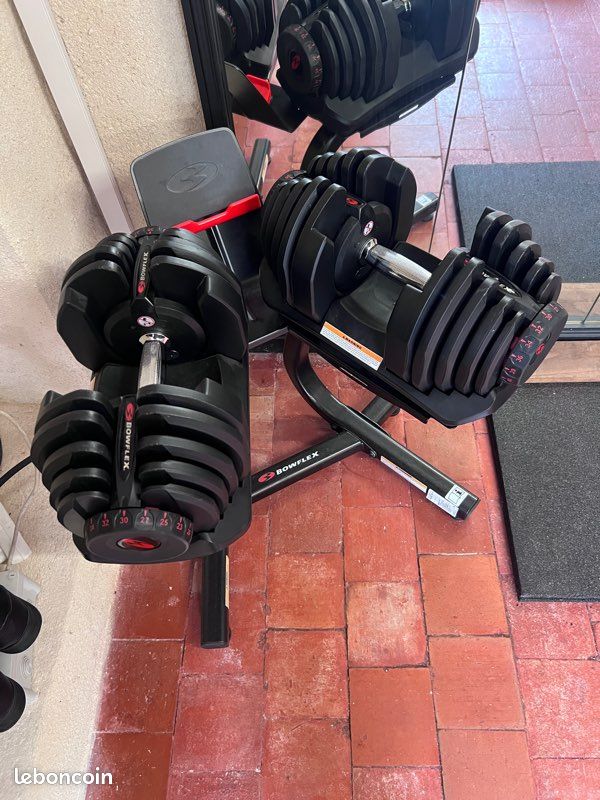 Support Haltères Bowflex Avec Support Média Intégré - Ergonomique Pour SelectTech 552i/1090i/560