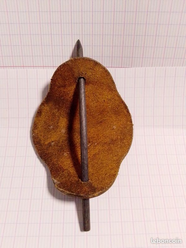 Attache cheveux, artisanal, en cuir véritable (image 2)