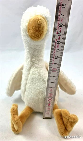 SWECOMZE Peluche en forme d'oie blanche - Doudou - Peluche douce - Grande oie - Cadeau d'anniversaire pour bébé - 35 cm