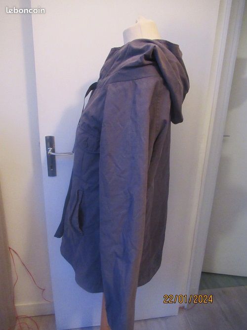 Manteau doublé femme "tipster "40 bleu ardoise très bon état (image 5)