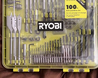 Bit Set Ryobi 100 Piece Drill Set Ryobi RAKDD100 Kit De Perçage