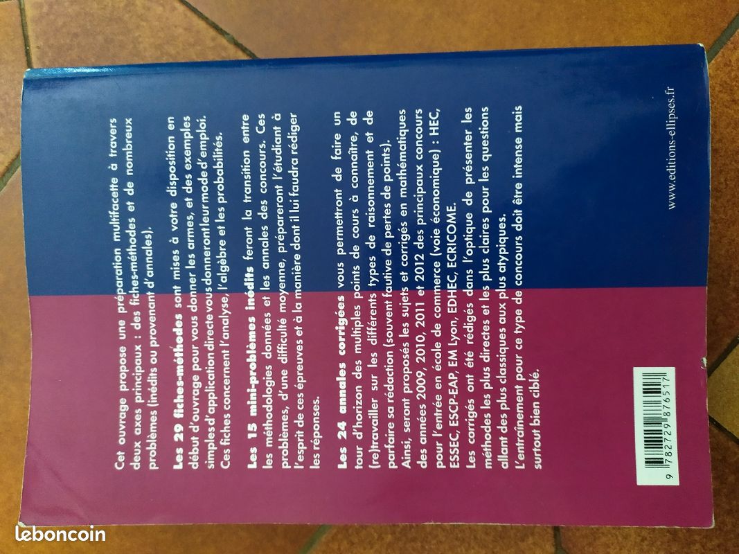 Manuel mathématiques prépa ECE Optimum (image 2)