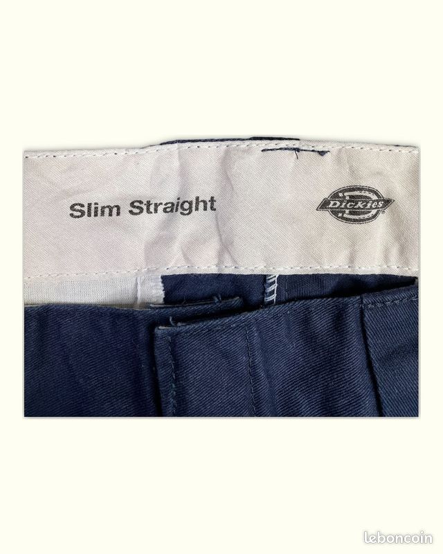 Chinos Homme Dickies W34 L30 Bleu marine Coton Très bon état Regular Normal Uni (image 5)